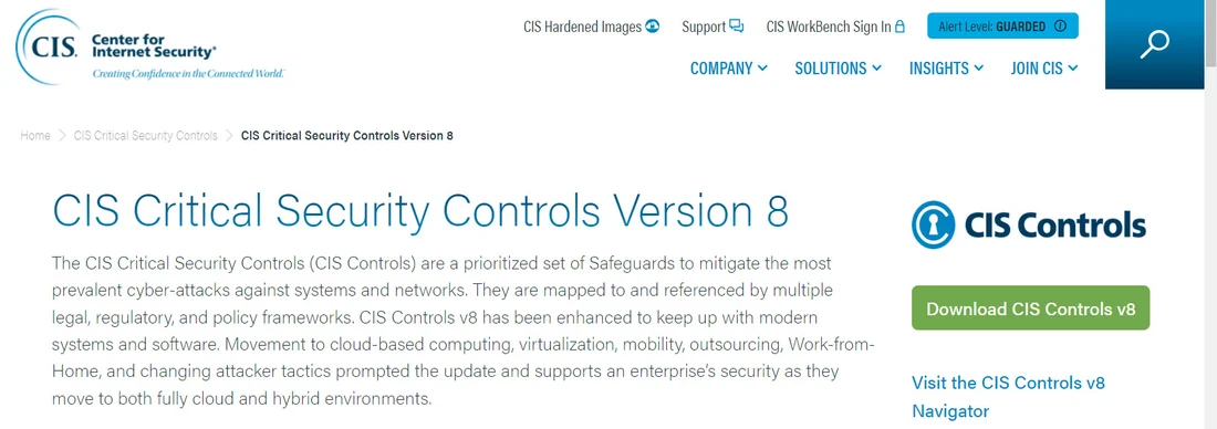 Visual for this record: CIS Controls v8 organised safeguards by implementation group, not device
