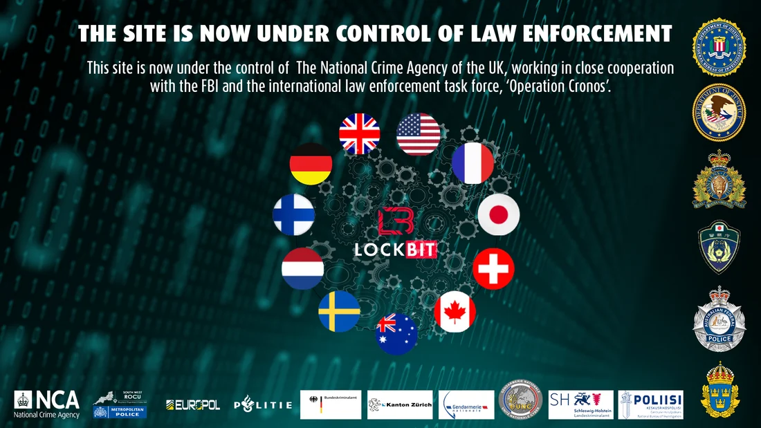 Visual published with the cited source for this record: Operation Cronos seized LockBit's infrastructure and named a leader