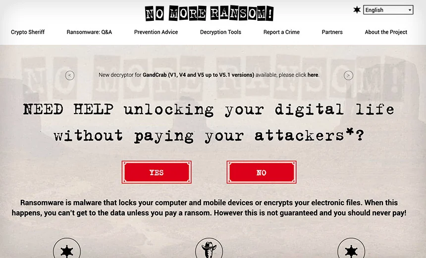 Visual for this record: No More Ransom gave victims a free alternative before paying